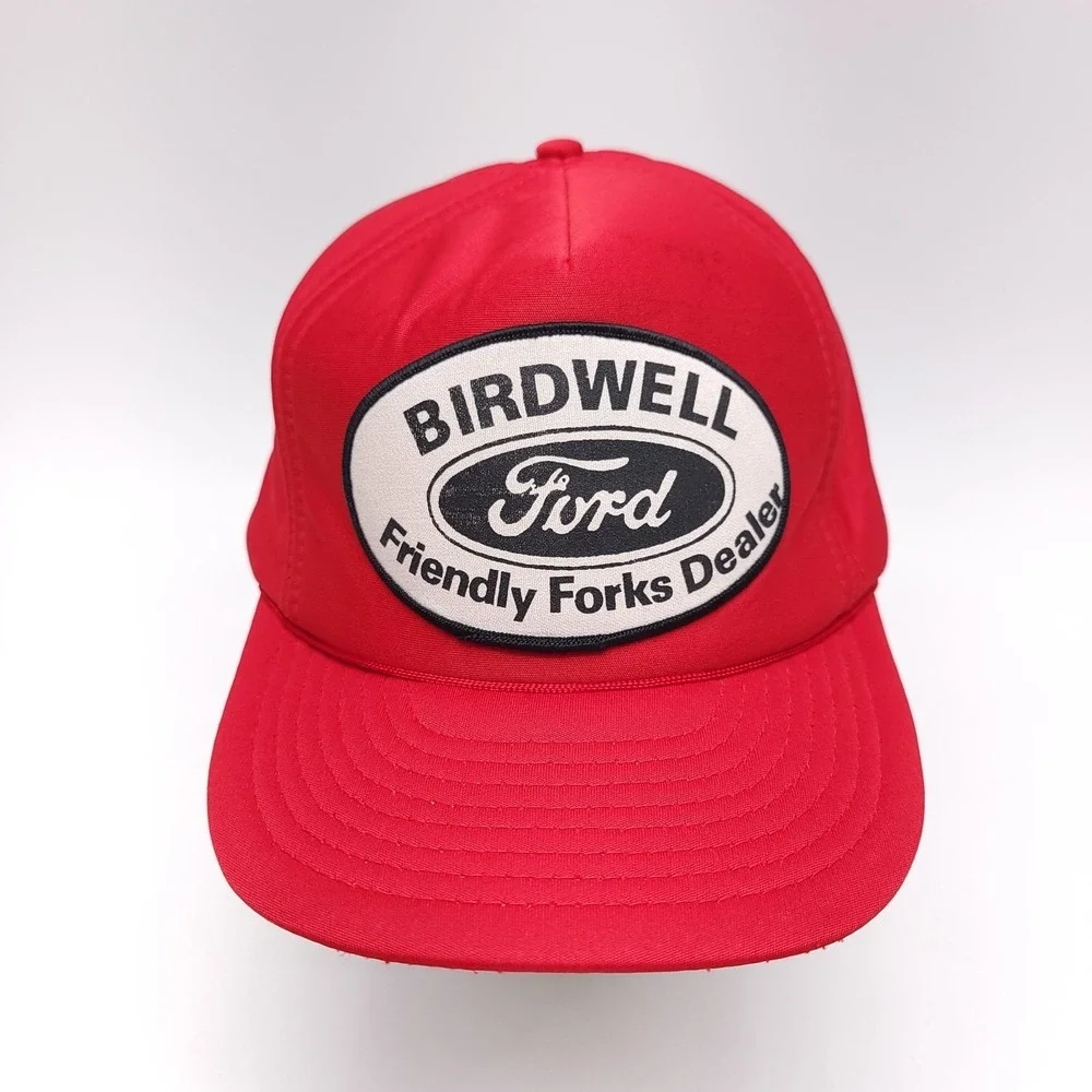 Vintage Ford Foam‎ SnapBack Trucker Hat Adult Red Patch Cap